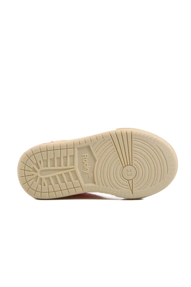 Aspor Pudra Keten Bilek Boy Cırtlı Kız Çocuk Sneaker - Resim 5