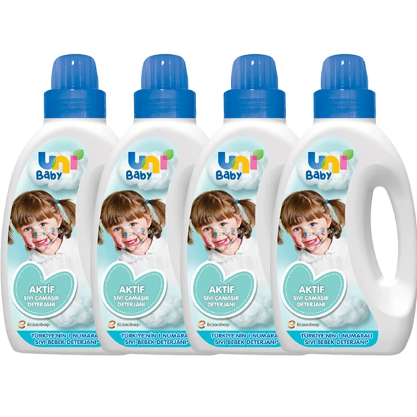 Uni Baby Aktif Sıvı Çamaşır Deterjanı 1500 ml x 4 Adet