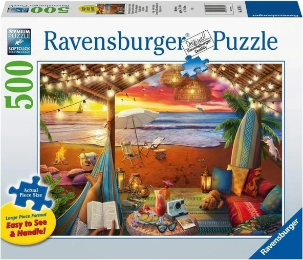 Ravensburger Cosy Cabana 500 PC Yapboz Büyük Format - 16795 Format