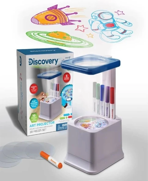 Discovery Kids - Eğlenceli Sanat Projeksiyonu ve Boyama Seti White