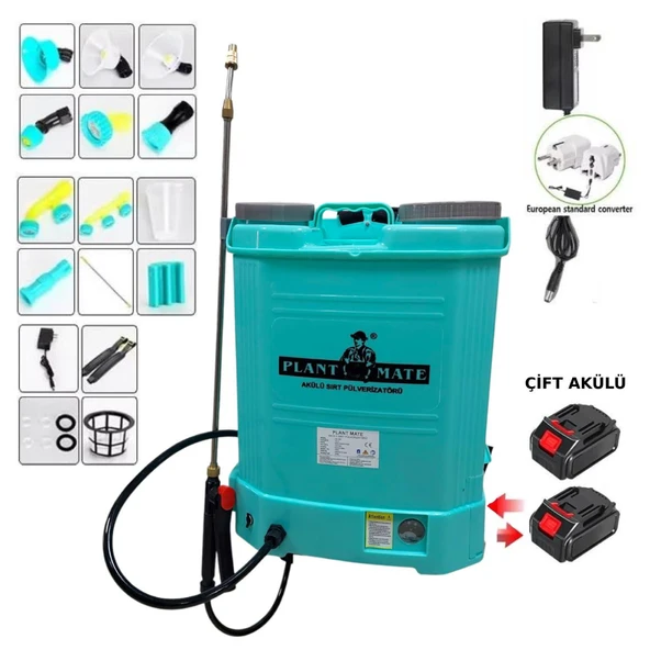 Plant Mate Lityum Akülü İlaçlama Pompası HX 16-C 16 lt 2 Bataryalı