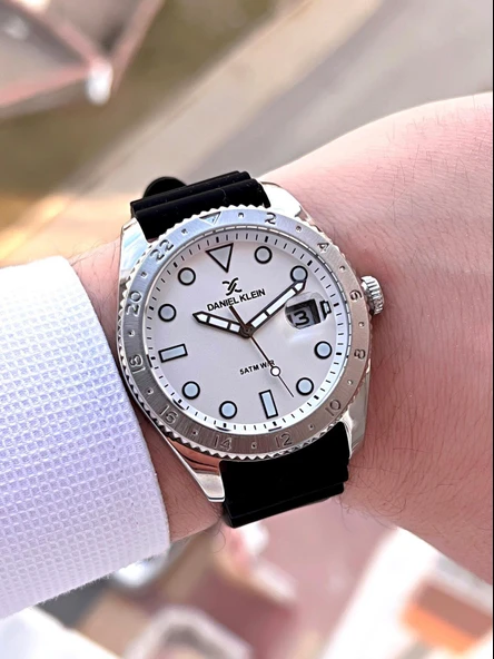 Daniel Klein Çelik Kordon 3 Atm Suya Dayanıklı Özel Tasarım Erkek Kol Saati VS.BLKT.0164 - Resim 2