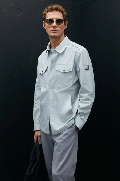 Lufian 111120067 Alex Mevsimlik İnce Yağmurluk Gömlek Erkek Mont - 10