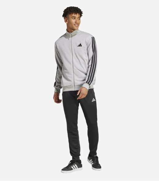 adidas Sportswear Basic 3-Stripes French Terry Erkek Eşofman Takımı JI8876 - 1