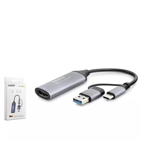 HADRON HDX7844 HDMI VIDEO CAPTURE TYPE-C+USB TO 4K 30HZ