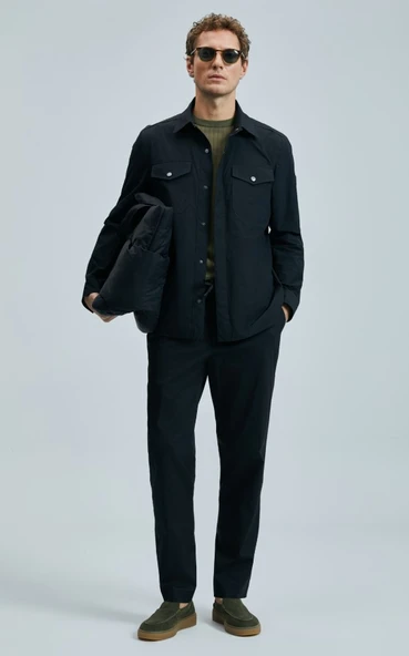 Lufian 111120067 Alex Mevsimlik İnce Yağmurluk Gömlek Erkek Mont - 3