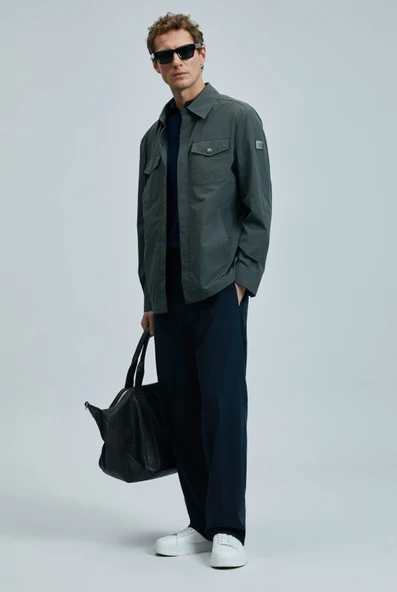 Lufian 111120067 Alex Mevsimlik İnce Yağmurluk Gömlek Erkek Mont - 6