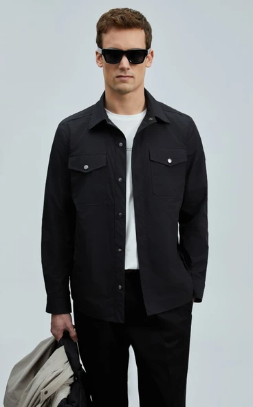 Lufian 111120067 Alex Mevsimlik İnce Yağmurluk Gömlek Erkek Mont - 4