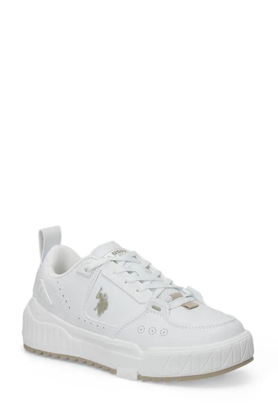 U.S. Polo Assn. DANCE WMN 5FX 101938167 Kadın Sneaker Ayakkabı Beyaz Bej 36-40