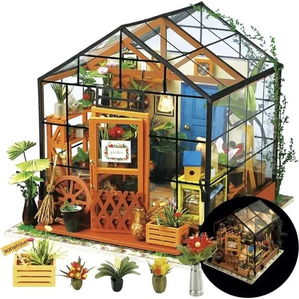 Rolife DIY Minyatür Rahat Mutfak Ev Seti DG - Cozy Kitchen