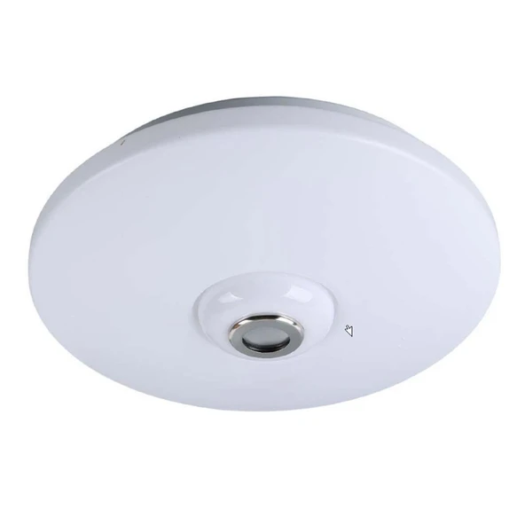 Ayt Poweramster PM-27331 Beyaz 34x9 Cm 24 Watt Bluetooth Hoparlörlü Tavan Aydınlatma Ses Bombası Hoparlör - Resim 4