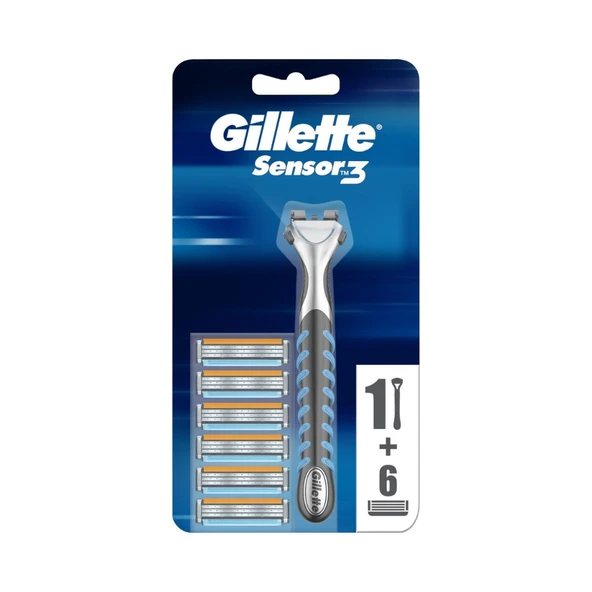 Gillette Sensor 3 6 Başlıklı Tıraş Bıçağı