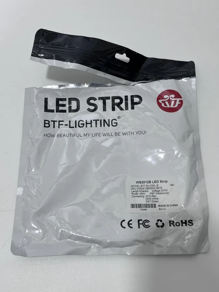 WS2812B Su Geçirmez Adreslenebilir Rgb Şerit Led 5 Metre 480 Led - 5