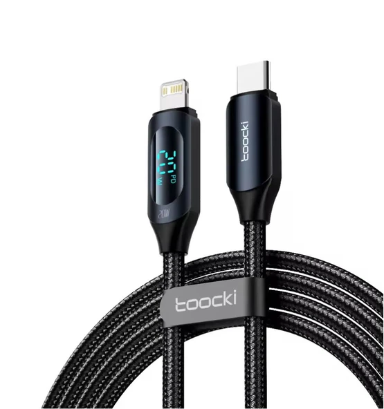 Toocki Dijital Ekran Type-c Apple Lightning Şarj Kablosu 36w 200cm