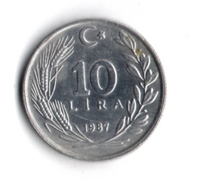 T.C. 10 Lira 1987 (mp1950) - 2