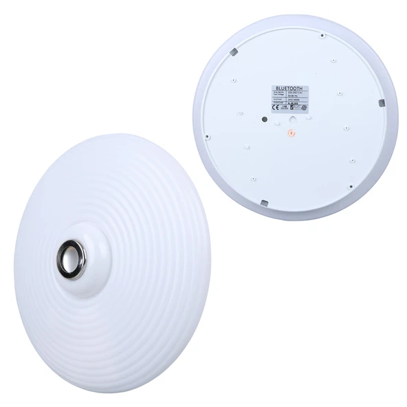 Ayt Poweramster PM-27330 Beyaz 30x10.5 Cm 24 Watt Bluetooth Hoparlörlü Tavan Aydınlatma Ses Bombası Hoparlör - Resim 2