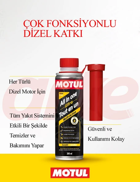 Motul All In One Ultra Diesel 300 ml - Dizel Motorlar İçin Yakıt Sistemi Temizleyici ve Koruyucu Katkı - 3