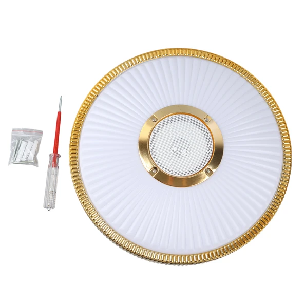 Ayt Poweramster AL-BL300 Beyaz 34x8.5 Cm 24 Watt Bluetooth Hoparlörlü Tavan Aydınlatma Ses Bombası Hoparlör - 3