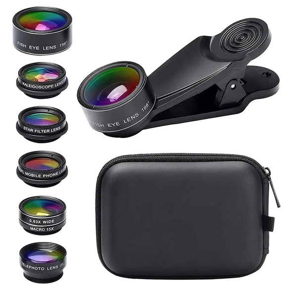 Ayt Powermaster PM-25951 Telefon Kamera 6 lı Lens Kiti Cep Telefonu Kamera Lensi - 5