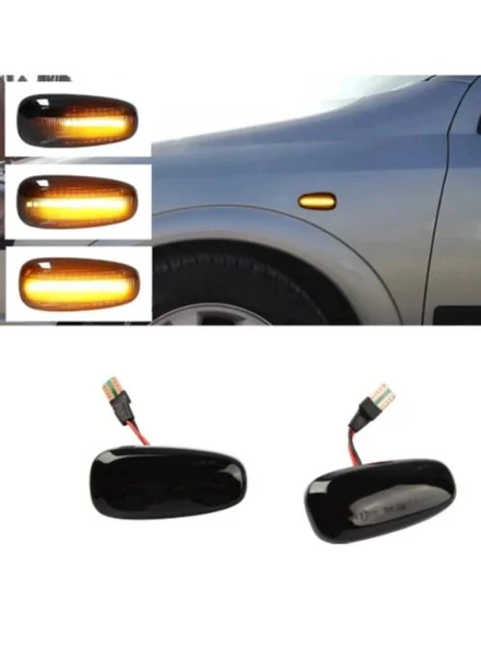 Opel Astra G Led Yan Sinyal Lambası Takımı DOT SAE 015 8619 - Resim 2