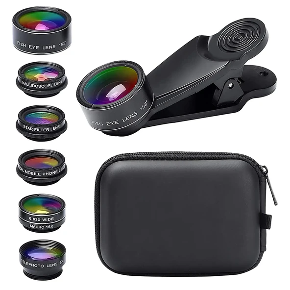 Ayt Powermaster PM-25951 Telefon Kamera 6 lı Lens Kiti Cep Telefonu Kamera Lensi