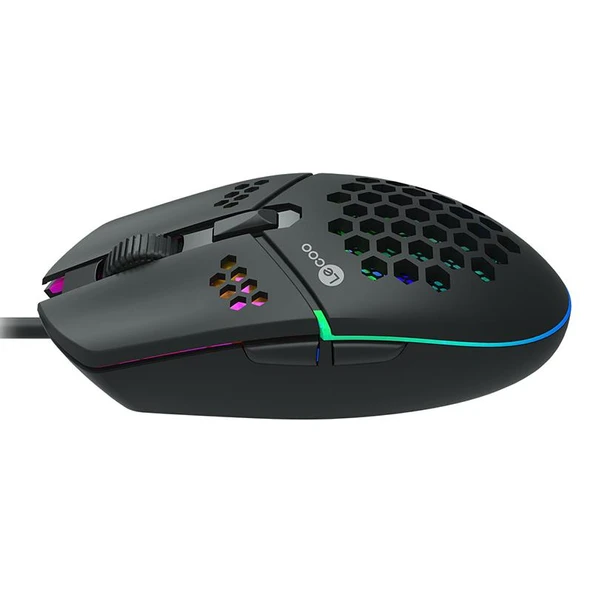 Lenovo Lecoo MS105 3200 DPI 6 Tuşlu Kablolu RGB Led Aydınlatmalı Gaming Oyuncu Mouse - Resim 6