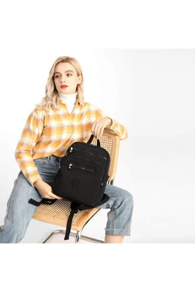 Krinkıl Kumaş Unisex Sırt Çantası 1207 - 5