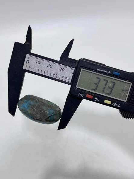 Okyanus Temalı Doğal Kabaşon Firuze Taşı 103,6 Karat - Turkuaz Taşı 20,74 Gram - 4
