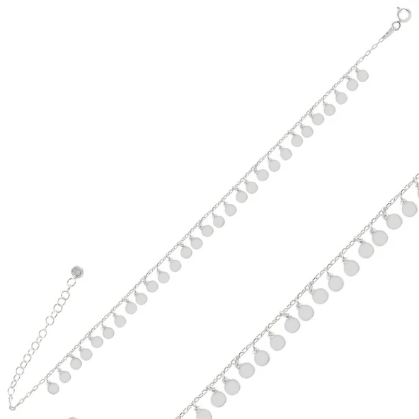 Silverella Gümüş 925 Ayar Sallantılı Pullu Bileklik SE2025B98305 - Resim 2