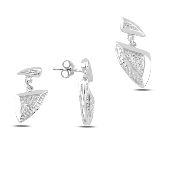 Silverella Gümüş 925 Ayar Zirkon Taşlı Set SE2025S94904