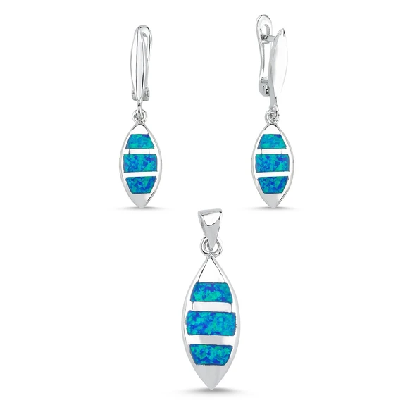 Silverella Gümüş 925 Ayar Opal Taşlı Set SE2025S101452 - 1