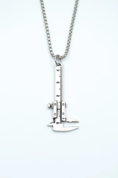 Kumpas Gümüş Kaplama Örme Zincir Kolye ürün görseli 1