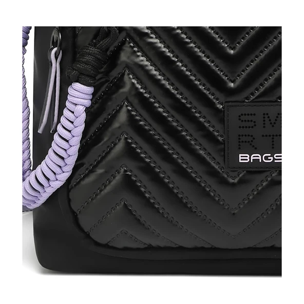 Parlak Kumaş Çapraz Askılı Kadın Omuz Çantası 3248 - Resim 2