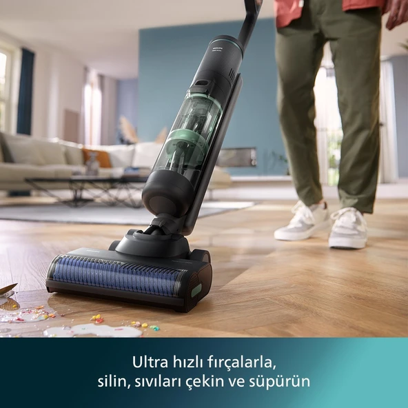 Aqua Trio 7000 Serisi Kablosuz Islak&kuru Dikey Süpürge,XW7263/11 - 3