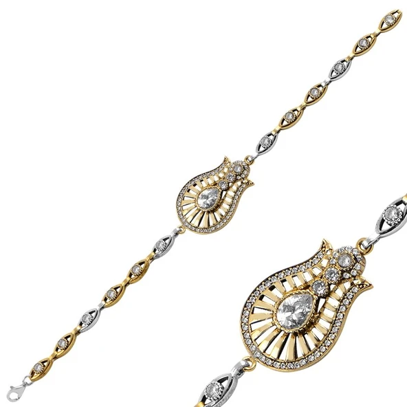 Silverella Gümüş 925 Ayar Zirkon Taşlı Otantik Bileklik SE2025B92784 - Resim 2