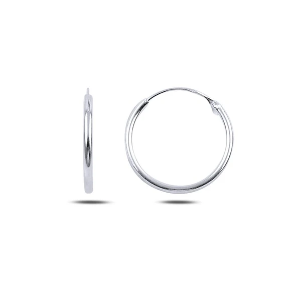 Silverella Gümüş 925 Ayar 18mm Sade Halka Küpe SE2025E92818 - 2