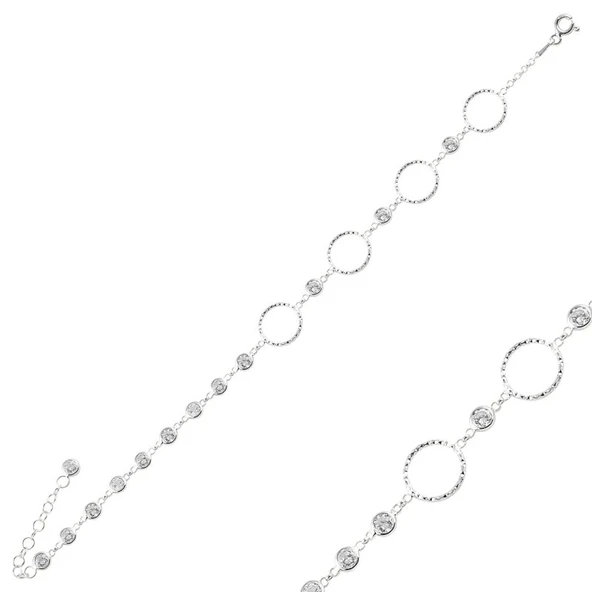 Silverella Gümüş 925 Ayar Zirkon Taşlı Bileklik SE2025B95998 - Resim 2