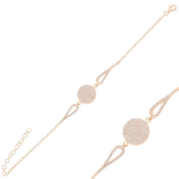 Silverella Gümüş 925 Ayar Zirkon Taşlı Bileklik SE2025B97109 - Resim 2