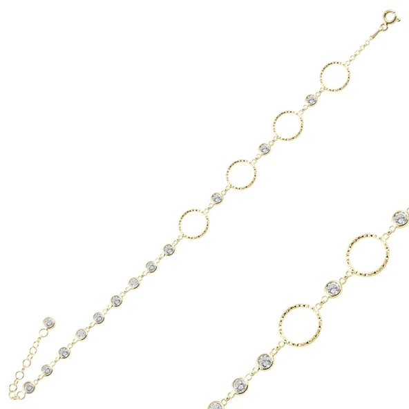 Silverella Gümüş 925 Ayar Zirkon Taşlı Bileklik SE2025B95998 - Resim 3