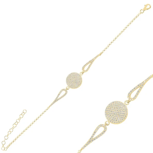 Silverella Gümüş 925 Ayar Zirkon Taşlı Bileklik SE2025B97109 - Resim 3