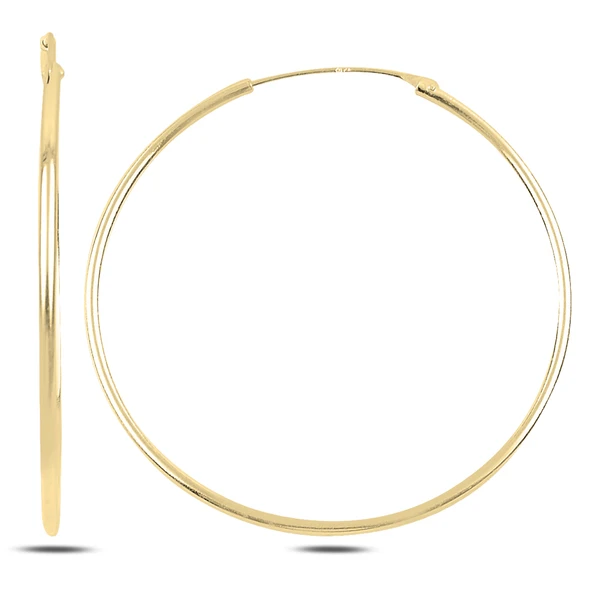 Silverella Gümüş 925 Ayar 50mm Sade Halka Küpe SE2025E105899 - 2
