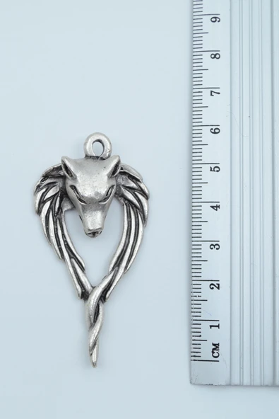 Anubis Ölüm Ve Ceza Tanrısı Gümüş Kaplama Örme Zincir Kolye - Resim 3