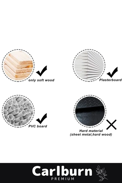 Premium 16 Parça Panç Seti Ağaç Kesme Alyan Anahtarlı Alçıpan Tavan Kesme Matkap Ucu Takımı - 5