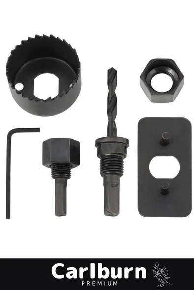 Premium 16 Parça Panç Seti Ağaç Kesme Alyan Anahtarlı Alçıpan Tavan Kesme Matkap Ucu Takımı - 4