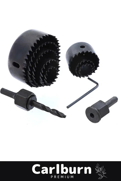 Premium 11 Parça Panç Seti Ağaç Kesme Alyan Anahtarlı Alçıpan Tavan Kesme Matkap Ucu Takımı - 4