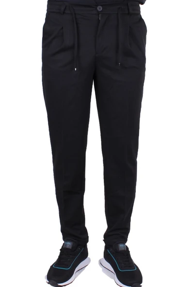 Dagoster DMG23-611275 Siyah Normal Bel Double Paça Flota Cepli Erkek  Pantolon - 2