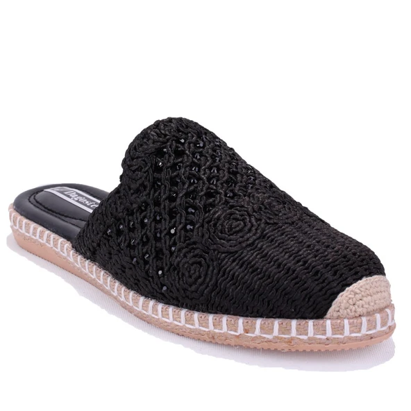 Dagoster DZA07-1155121 Siyah Triko Spor Kadın Terlik