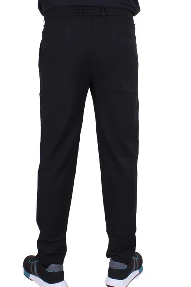 Dagoster DMG23-611275 Siyah Normal Bel Double Paça Flota Cepli Erkek  Pantolon - 4