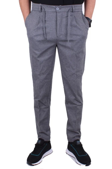 Dagoster DMG23-611275 Gri Normal Bel Double Paça Flota Cepli Erkek Pantolon - 2