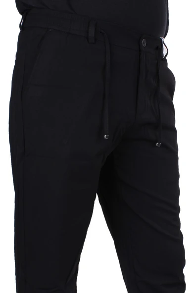 Dagoster DMG23-611275 Siyah Normal Bel Double Paça Flota Cepli Erkek  Pantolon - 3